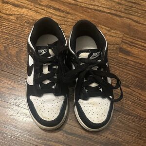 Nike Kids Black and White Dunk Sneakers
